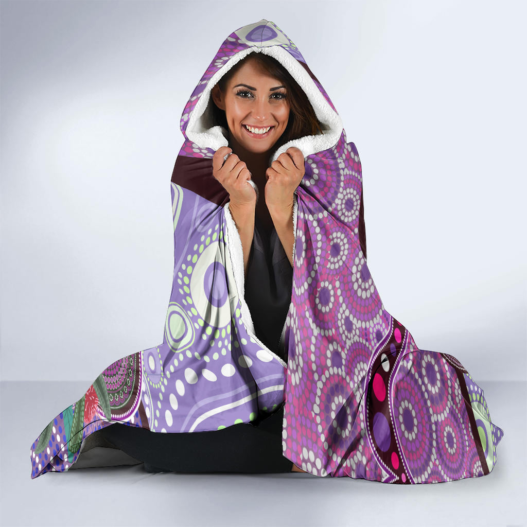 Personalised Australia NAIDOC 2024 Hooded Blanket Keep the Fire Burning Hakea Flowers