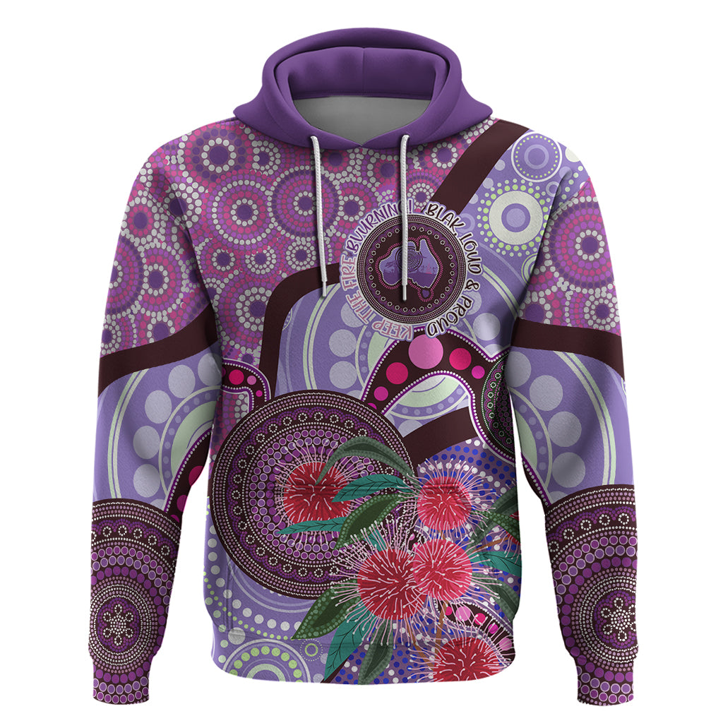 Personalised Australia NAIDOC 2024 Hoodie Keep the Fire Burning Hakea Flowers
