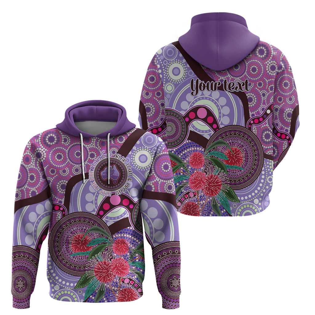 Personalised Australia NAIDOC 2024 Hoodie Keep the Fire Burning Hakea Flowers