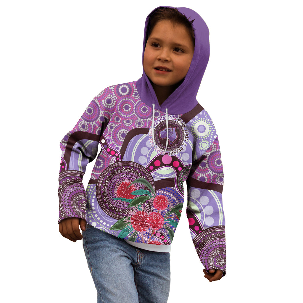Personalised Australia NAIDOC 2024 Kid Hoodie Keep the Fire Burning Hakea Flowers