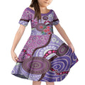 Personalised Australia NAIDOC 2024 Kid Short Sleeve Dress Keep the Fire Burning Hakea Flowers