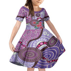 Personalised Australia NAIDOC 2024 Kid Short Sleeve Dress Keep the Fire Burning Hakea Flowers