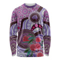 Personalised Australia NAIDOC 2024 Long Sleeve Shirt Keep the Fire Burning Hakea Flowers