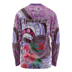Personalised Australia NAIDOC 2024 Long Sleeve Shirt Keep the Fire Burning Hakea Flowers