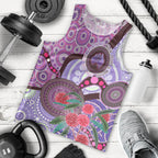 Personalised Australia NAIDOC 2024 Men Tank Top Keep the Fire Burning Hakea Flowers