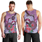 Personalised Australia NAIDOC 2024 Men Tank Top Keep the Fire Burning Hakea Flowers