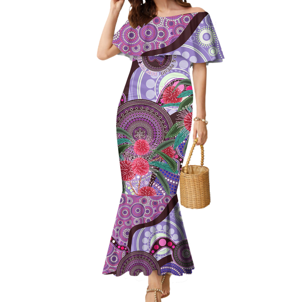 Personalised Australia NAIDOC 2024 Mermaid Dress Keep the Fire Burning Hakea Flowers