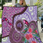 Personalised Australia NAIDOC 2024 Quilt Keep the Fire Burning Hakea Flowers