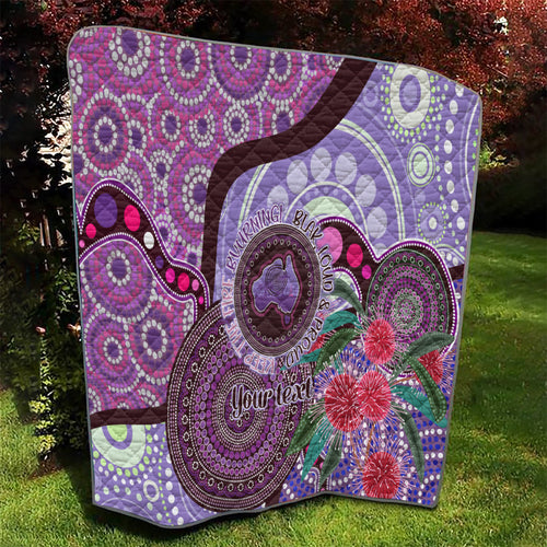Personalised Australia NAIDOC 2024 Quilt Keep the Fire Burning Hakea Flowers