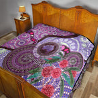 Personalised Australia NAIDOC 2024 Quilt Keep the Fire Burning Hakea Flowers