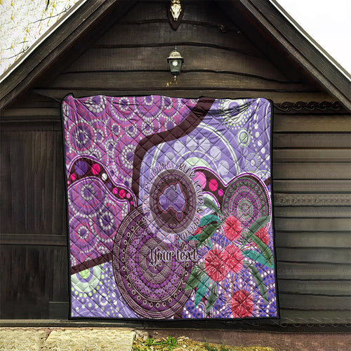 Personalised Australia NAIDOC 2024 Quilt Keep the Fire Burning Hakea Flowers