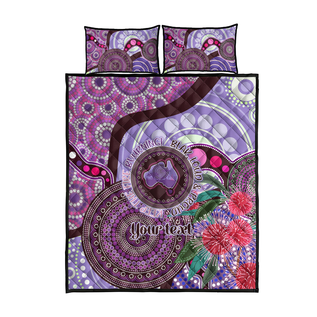 Personalised Australia NAIDOC 2024 Quilt Bed Set Keep the Fire Burning Hakea Flowers