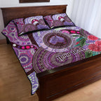 Personalised Australia NAIDOC 2024 Quilt Bed Set Keep the Fire Burning Hakea Flowers