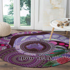 Personalised Australia NAIDOC 2024 Round Carpet Keep the Fire Burning Hakea Flowers