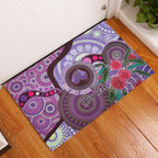 Personalised Australia NAIDOC 2024 Rubber Doormat Keep the Fire Burning Hakea Flowers