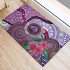 Personalised Australia NAIDOC 2024 Rubber Doormat Keep the Fire Burning Hakea Flowers
