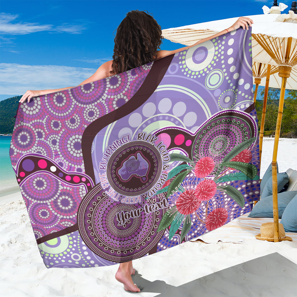 Personalised Australia NAIDOC 2024 Sarong Keep the Fire Burning Hakea Flowers