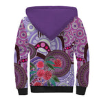 Personalised Australia NAIDOC 2024 Sherpa Hoodie Keep the Fire Burning Hakea Flowers