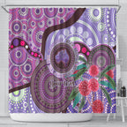 Personalised Australia NAIDOC 2024 Shower Curtain Keep the Fire Burning Hakea Flowers
