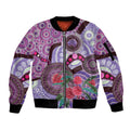 Personalised Australia NAIDOC 2024 Sleeve Zip Bomber Jacket Keep the Fire Burning Hakea Flowers