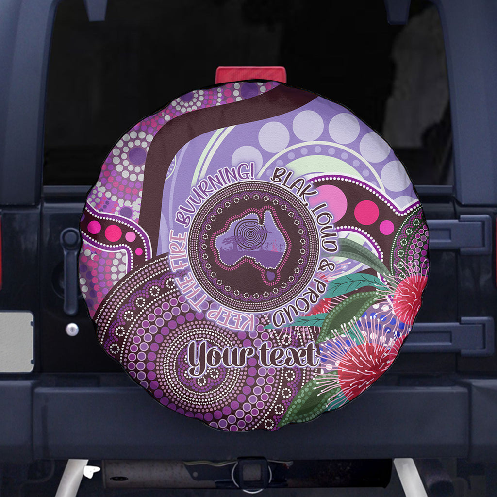 Personalised Australia NAIDOC 2024 Spare Tire Cover Keep the Fire Burning Hakea Flowers