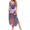 Personalised Australia NAIDOC 2024 Summer Maxi Dress Keep the Fire Burning Hakea Flowers