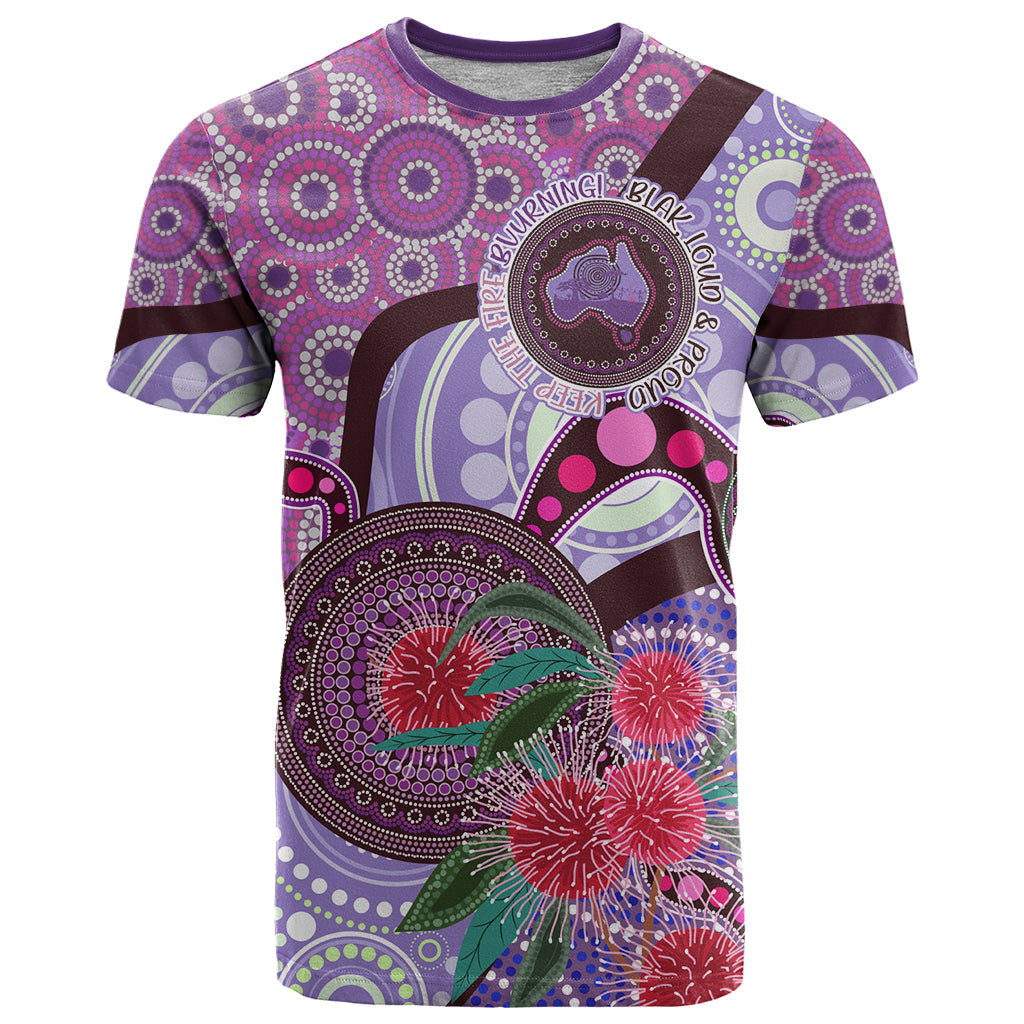 Personalised Australia NAIDOC 2024 T Shirt Keep the Fire Burning Hakea Flowers