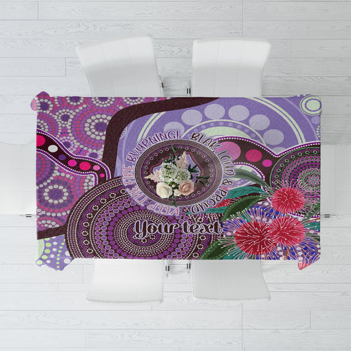 Personalised Australia NAIDOC 2024 Tablecloth Keep the Fire Burning Hakea Flowers