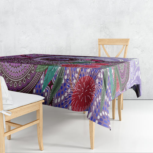Personalised Australia NAIDOC 2024 Tablecloth Keep the Fire Burning Hakea Flowers