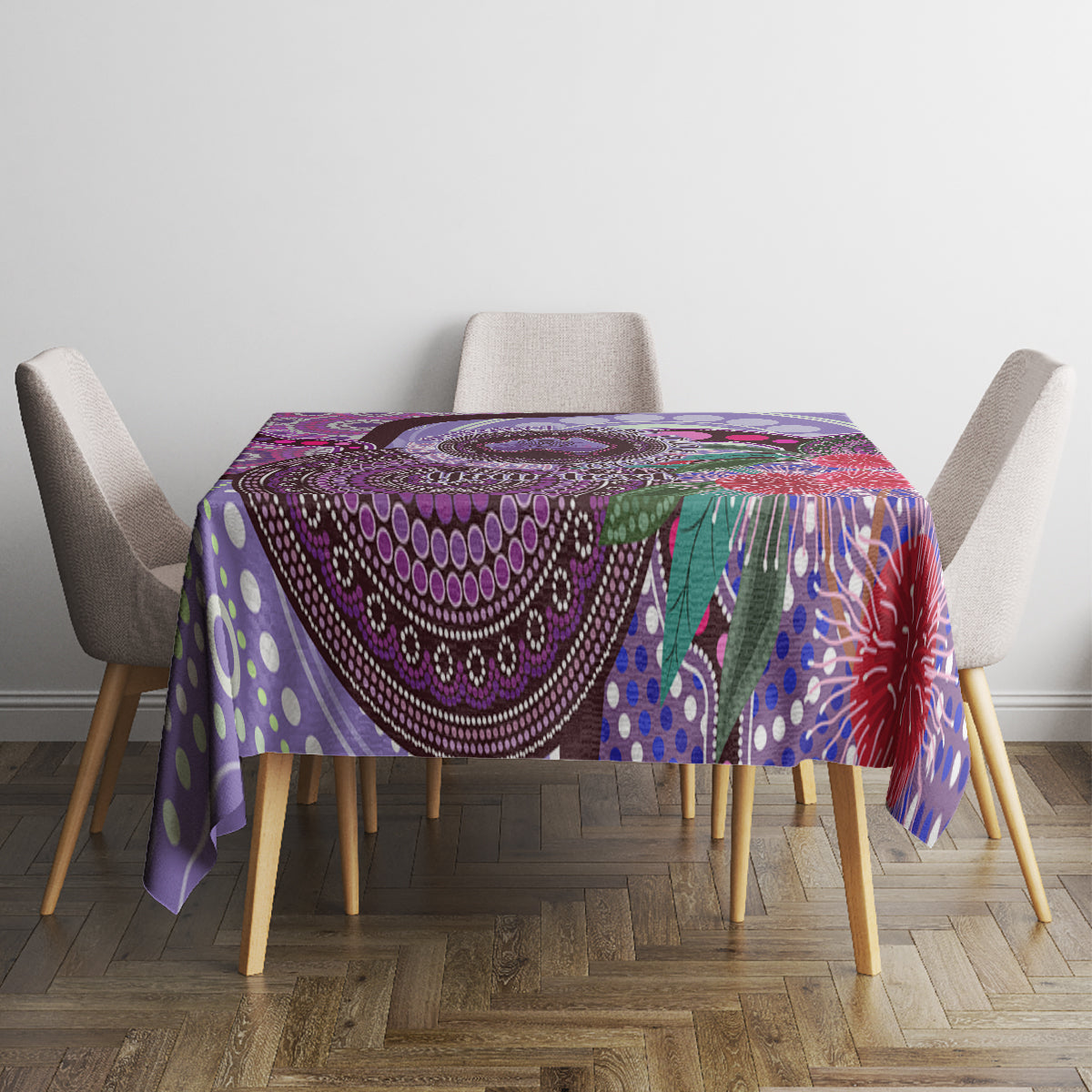 Personalised Australia NAIDOC 2024 Tablecloth Keep the Fire Burning Hakea Flowers