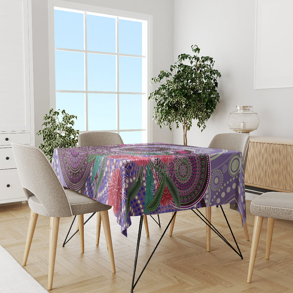 Personalised Australia NAIDOC 2024 Tablecloth Keep the Fire Burning Hakea Flowers