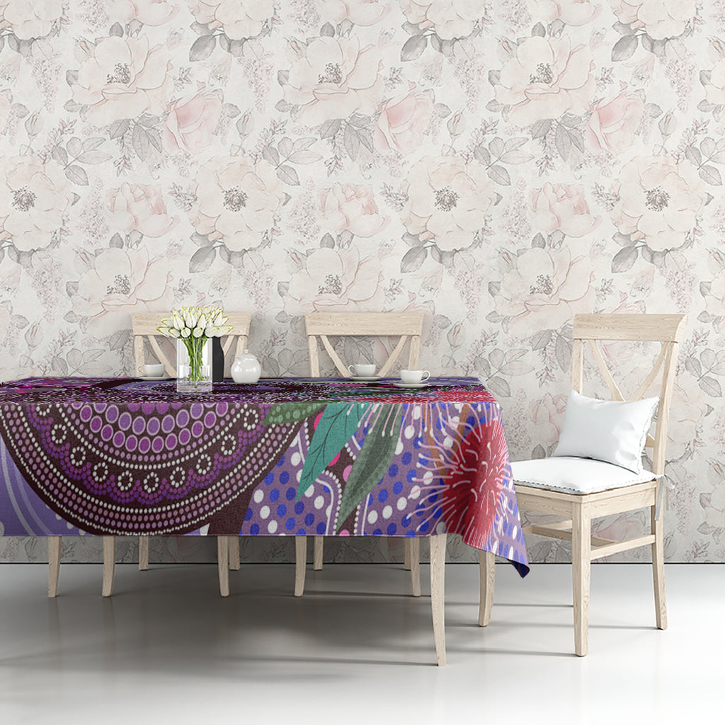 Personalised Australia NAIDOC 2024 Tablecloth Keep the Fire Burning Hakea Flowers