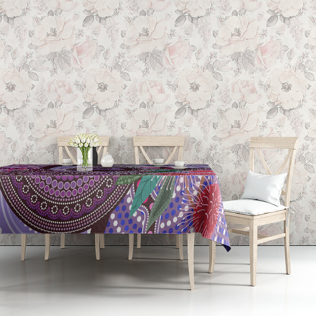 Personalised Australia NAIDOC 2024 Tablecloth Keep the Fire Burning Hakea Flowers