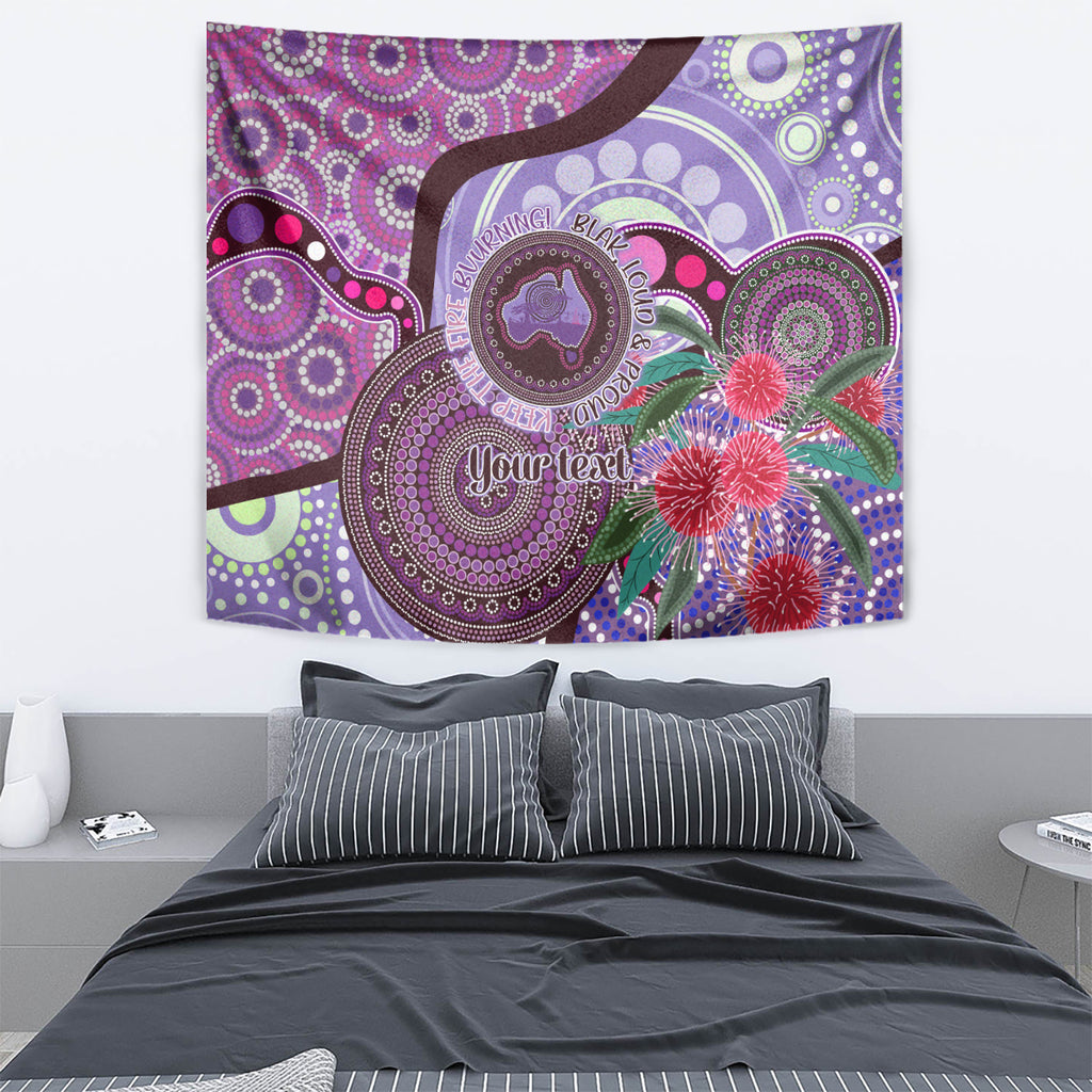 Personalised Australia NAIDOC 2024 Tapestry Keep the Fire Burning Hakea Flowers