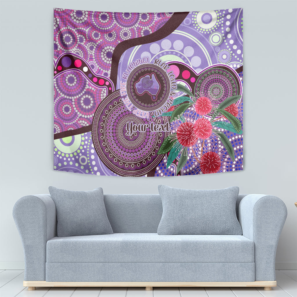 Personalised Australia NAIDOC 2024 Tapestry Keep the Fire Burning Hakea Flowers