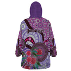 Personalised Australia NAIDOC 2024 Wearable Blanket Hoodie Keep the Fire Burning Hakea Flowers