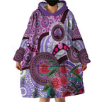 Personalised Australia NAIDOC 2024 Wearable Blanket Hoodie Keep the Fire Burning Hakea Flowers
