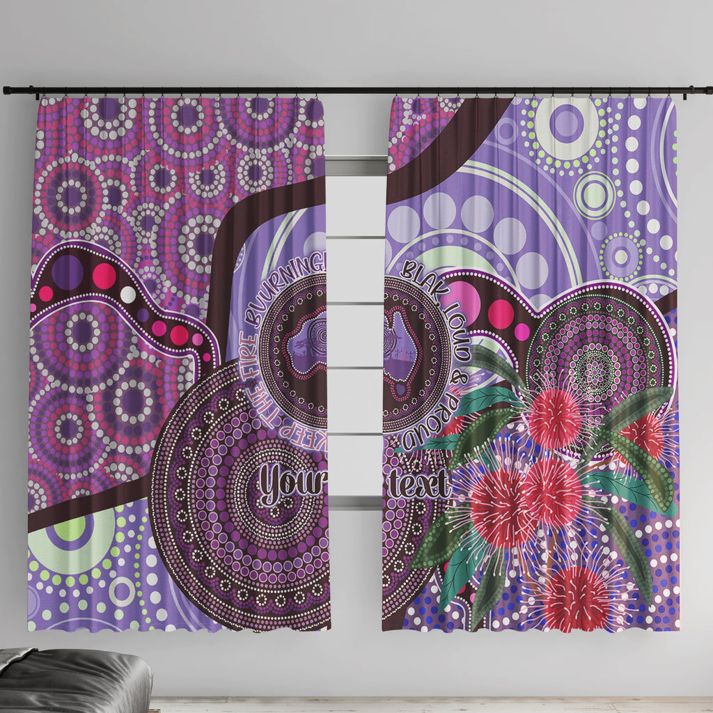 Personalised Australia NAIDOC 2024 Window Curtain Keep the Fire Burning Hakea Flowers