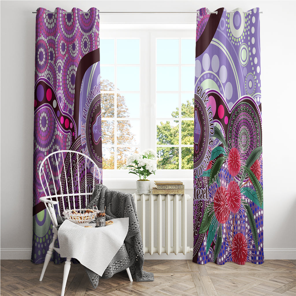 Personalised Australia NAIDOC 2024 Window Curtain Keep the Fire Burning Hakea Flowers