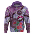 Personalised Australia NAIDOC 2024 Zip Hoodie Keep the Fire Burning Hakea Flowers
