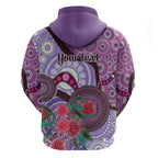 Personalised Australia NAIDOC 2024 Zip Hoodie Keep the Fire Burning Hakea Flowers