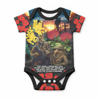 Kangaroo-Kiwi Soldier ANZAC Personalised Baby Onesie Golden Wattle and Pohutukawa Flowers