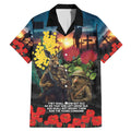 Kangaroo-Kiwi Soldier ANZAC Personalised Family Matching Mermaid Dress and Hawaiian Shirt Golden Wattle and Pohutukawa Flowers