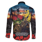 Kangaroo-Kiwi Soldier ANZAC Personalised Family Matching Mermaid Dress and Hawaiian Shirt Golden Wattle and Pohutukawa Flowers