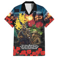 Kangaroo-Kiwi Soldier ANZAC Personalised Family Matching Off Shoulder Maxi Dress and Hawaiian Shirt Golden Wattle and Pohutukawa Flowers