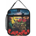 Kangaroo-Kiwi Soldier ANZAC Personalised Lunch Bag Golden Wattle and Pohutukawa Flowers