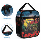 Kangaroo-Kiwi Soldier ANZAC Personalised Lunch Bag Golden Wattle and Pohutukawa Flowers