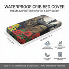 Kangaroo-Kiwi Soldier ANZAC Personalised Baby Bed Cover Golden Wattle Poppy Flowers