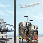 Kangaroo-Kiwi Soldier ANZAC Personalised Luggage Cover Golden Wattle Poppy Flowers