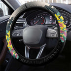 Kangaroo-Kiwi Soldier ANZAC Steering Wheel Cover Golden Wattle Poppy Flowers
